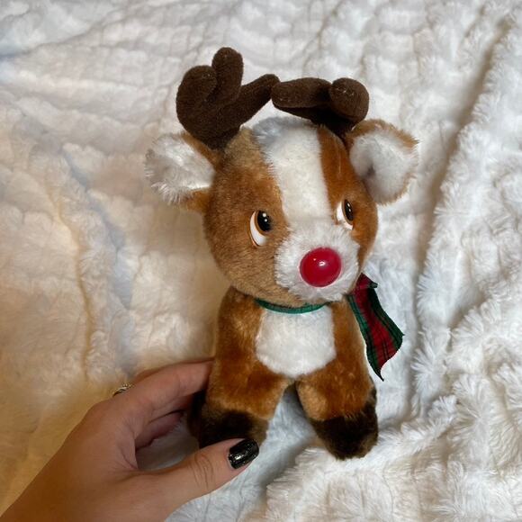 RUSS Plush Stuffed Reindeer Holiday CHristmas Rudolph - Picture 1 of 2